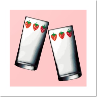 Nana strawberry glasses - Pixel Art #002 Posters and Art